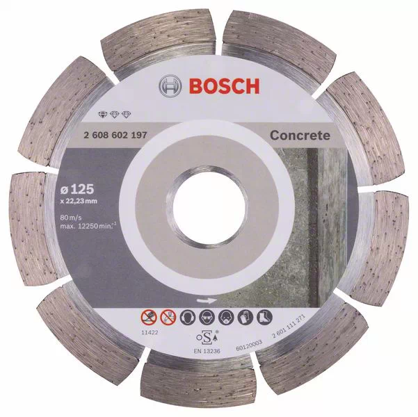 Диск алмазный сегментный Bosch сухой рез 125х22,2 