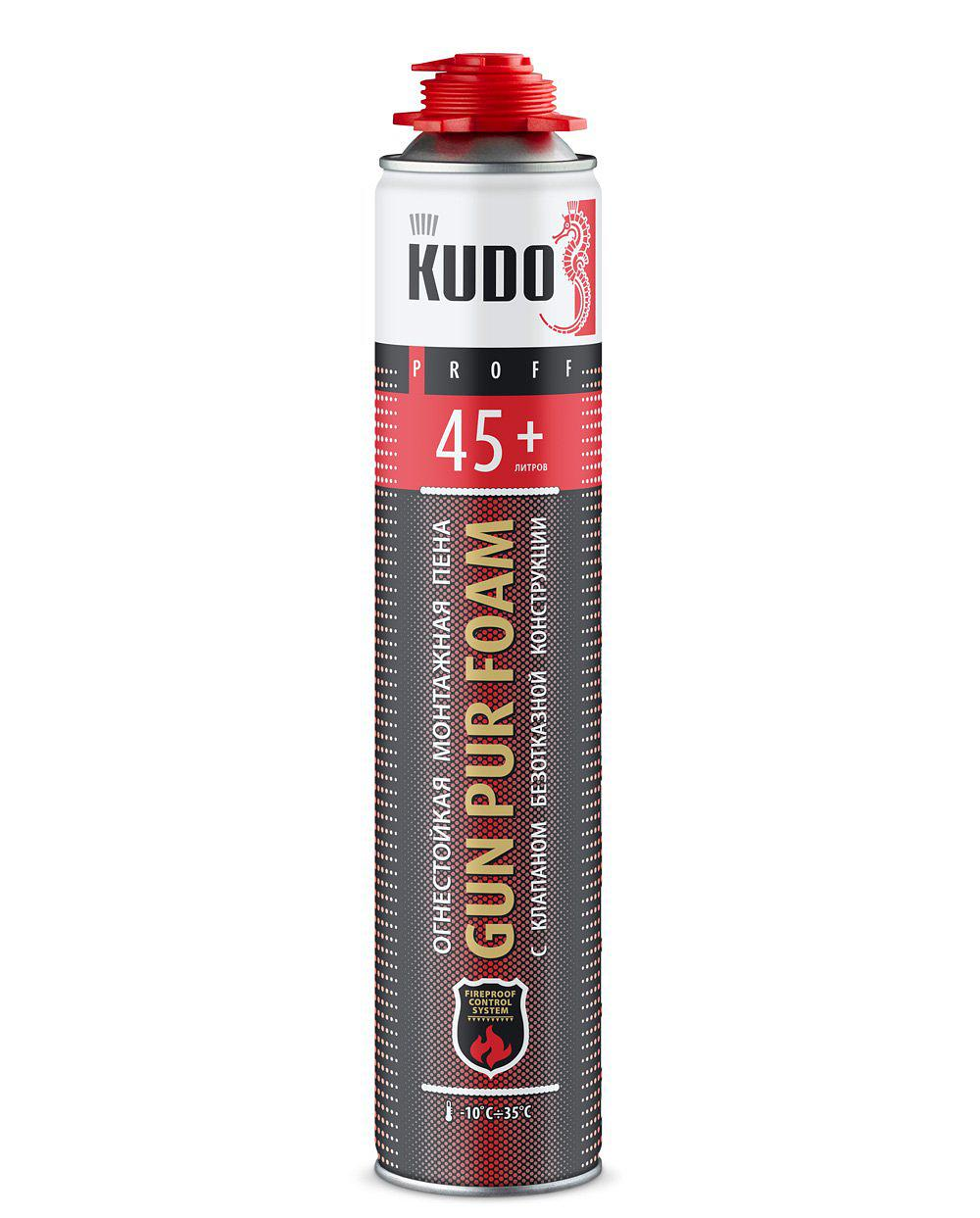 Пена монтажная KUDO PROFF огнест. 870 г.(проверять срок годности 9 мес)