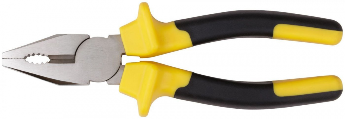 Плоскогубцы пассатижи "Старт" FIT черно-желтые прорезин. ручки, хром-никелевое покрытие 180 мм