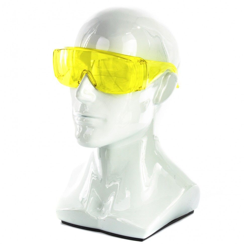 Очки защитные открытого типа, желтые, ударопрочный поликарбонат СИБРТЕХ 22-3-012