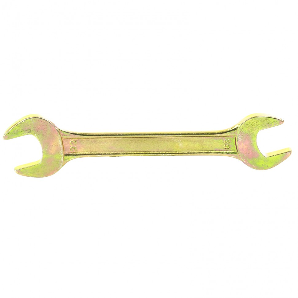 Ключ рожковый 20х22мм желтый цинк СИБРТЕХ