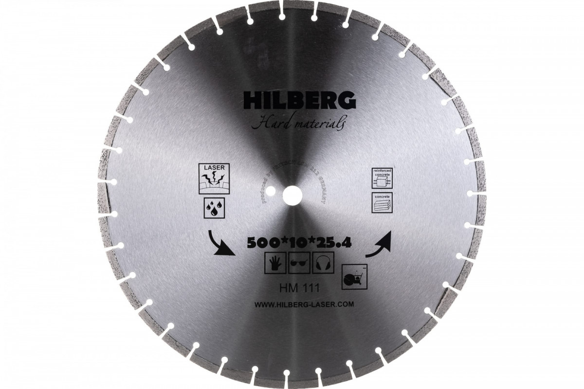 Диск алмазный Trio Diamond 500*25,4*12 10мм Hilberg Hard Materials Лазер армир бетон, железобетон