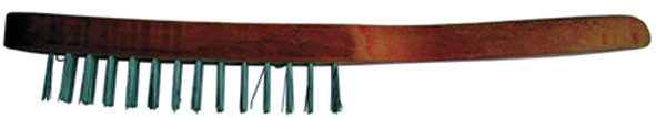Щетка 5-рядная проволочная стальная, деревянная рукоятка, толщина проволоки 0,33 мм, 270мм РемоКолор