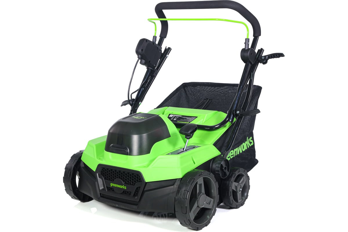 Аэратор-скарификатор аккумуляторный Greenworks GD40SC38II, 40V, бесщеточный, без АКБ и ЗУ (2517607)