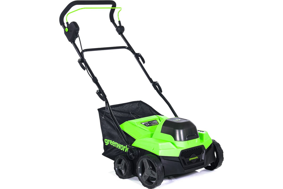 Аэратор-скарификатор аккумуляторный Greenworks GD40SC38II, 40V, бесщеточный, без АКБ и ЗУ (2517607)