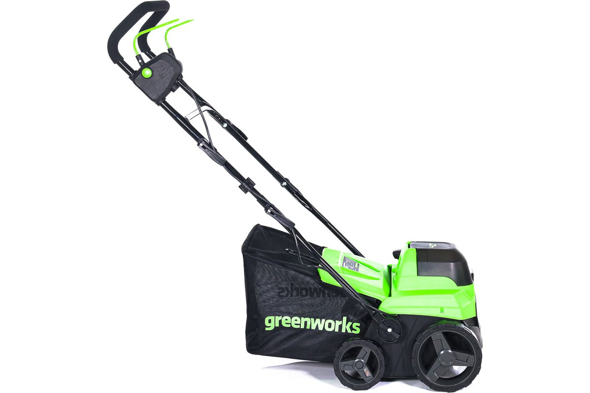 Аэратор-скарификатор аккумуляторный Greenworks GD40SC38II, 40V, бесщеточный, без АКБ и ЗУ (2517607)