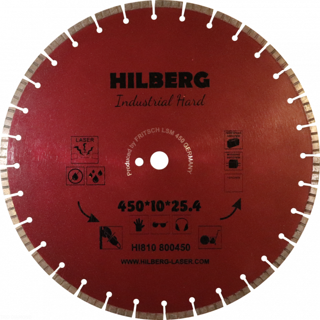 Диск алмазный Trio Diamond 450*25,4 Industrial Hard Hilberg Industrial Hard сильноармир бетон