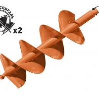 Шнек для грунта d пос=20мм, D=200мм (CARVER GDB-200/2) двухзаходный Шнек для грунта d пос=20мм, D=200мм (CARVER GDB-200/2) двухзаходный