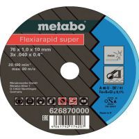 Круг отрезной Flexiarapid (5 шт; 76 мм; 1 мм) Metabo
