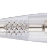 Отвертка индикаторная, пробник, белая ручка, 100-500 В, 140 мм FIT