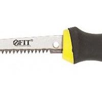 Ножовка для гипсокартона, каленый зуб, прорезиненная ручка 150 мм Fit