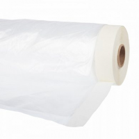 Пленка защитная с клейкой малярной лентой, прозрачная, HDPE, рулон 1,5х25м, толщина 8мкм, (шт.) Пленка защитная с клейкой малярной лентой, прозрачная, HDPE, рулон 1,5х25м, толщина 8мкм, (шт.)