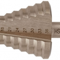 Сверло ступенчатое HSS по металлу, 9 ступеней, 9-36 мм Курс