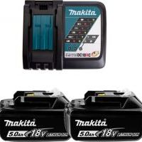 Набор Makita BL1850B Аккумулятор 18 В,2*5.0 Ач, Li-Ion и ЗУ DC18RC