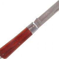 Нож складной 200мм прямое лезвие деревянная ручка SPARTA