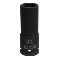 Головка ударная удлиненная шестигранная, 19 мм, 1/2", CrMo// Stels