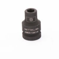 Головка ударная шестигранная, 9 мм, 1/2", CrMo// Stels