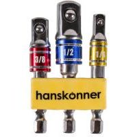 Набор адаптеров для торцевых головок 1/4", 3/8", 1/2" Hanskonner HK1041-04-S3AD Набор адаптеров для торцевых головок 1/4", 3/8", 1/2" Hanskonner HK1041-04-S3AD