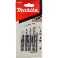Набор сверл по дереву Makita с зенкерами 1/4", 4 шт. 