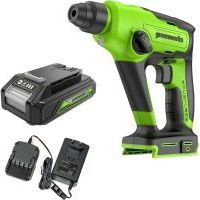 Перфоратор акк. Greenworks GD24SDS1, 24V, б/щет, 1,2 Дж, 4800 уд/мин, 12 мм, c 1х2Ач и ЗУ (3803107UA Перфоратор акк. Greenworks GD24SDS1, 24V, б/щет, 1,2 Дж, 4800 уд/мин, 12 мм, c 1х2Ач и ЗУ (3803107UA