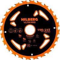 Диск пильный по дереву 190*30*24Т Hilberg Vezdehod Антигвоздь (дерево, гвозди, ламинат, пластик)
