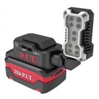 Фонарь PIT PWL20H-5A SOLO (20В, 5Вт/2,5Вт, 400/200Лм, LED, рег. 270°/180°, USB/Type-C)