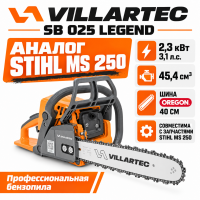 Бензопила VILLARTEC SB 025 Legend шина OREGON 40 см.(16") Цепь 3/8-1,3-55 1101250004 Бензопила VILLARTEC SB 025 Legend шина OREGON 40 см.(16") Цепь 3/8-1,3-55 1101250004